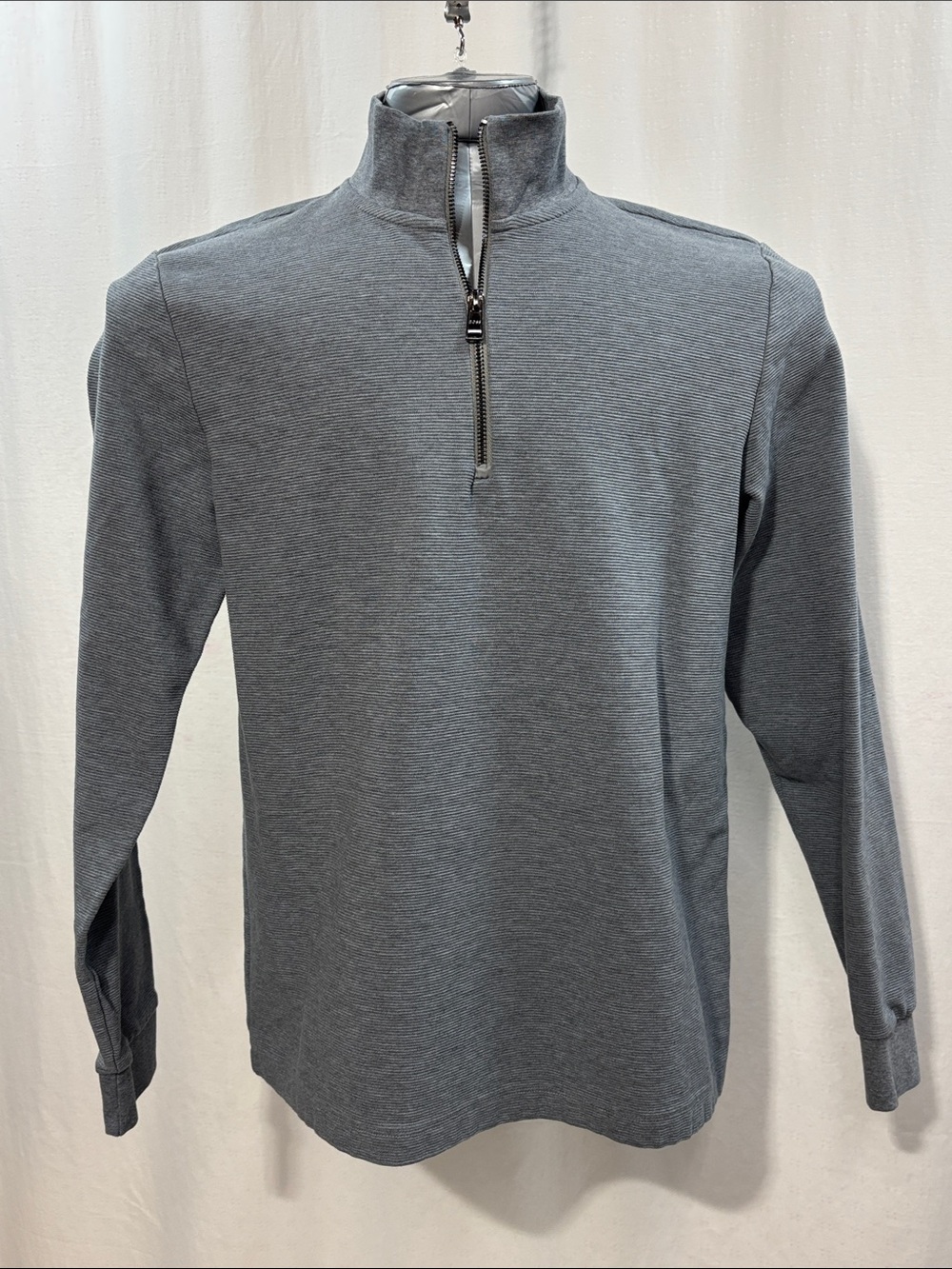 Hugo Boss Gray Half-Zip Sweater 280 work party trendy every day travel Office